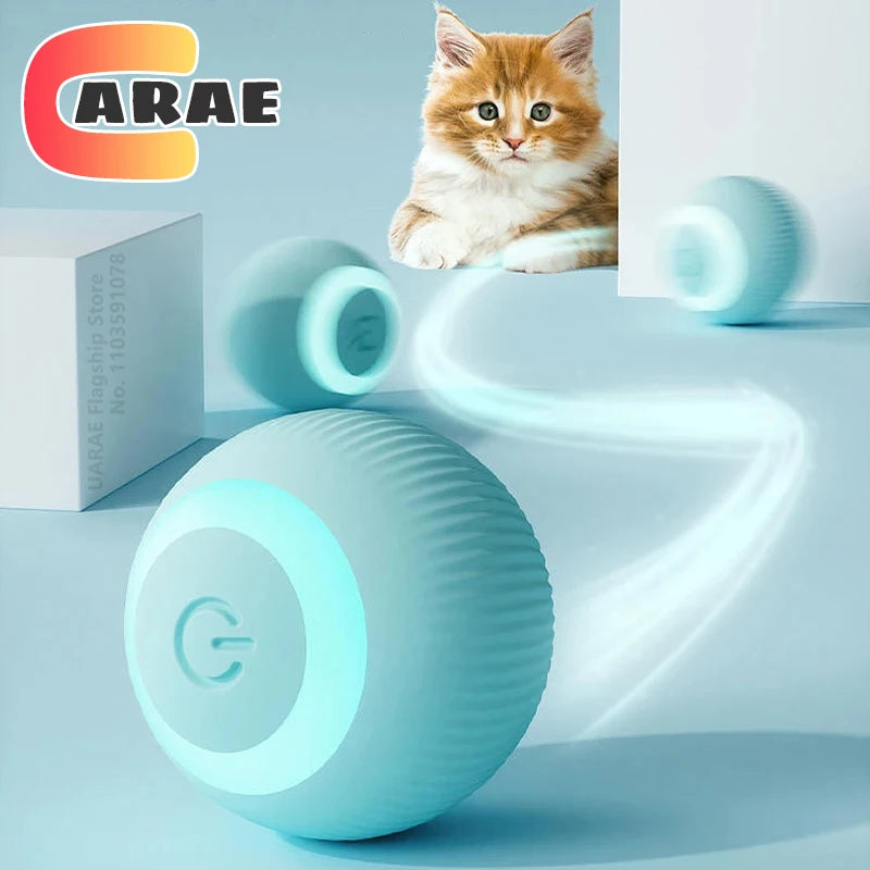 Electric Interactive Rolling Ball Toy for Cats - Smart Automatic Rotating Game Accessory