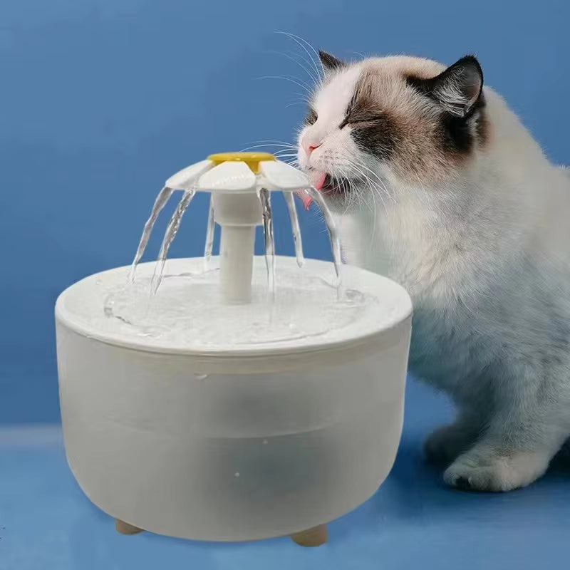 Automatic Pet Water Fountain with USB Filtered Recirculation System - 1200ml Silent Cat Drinking Bowl