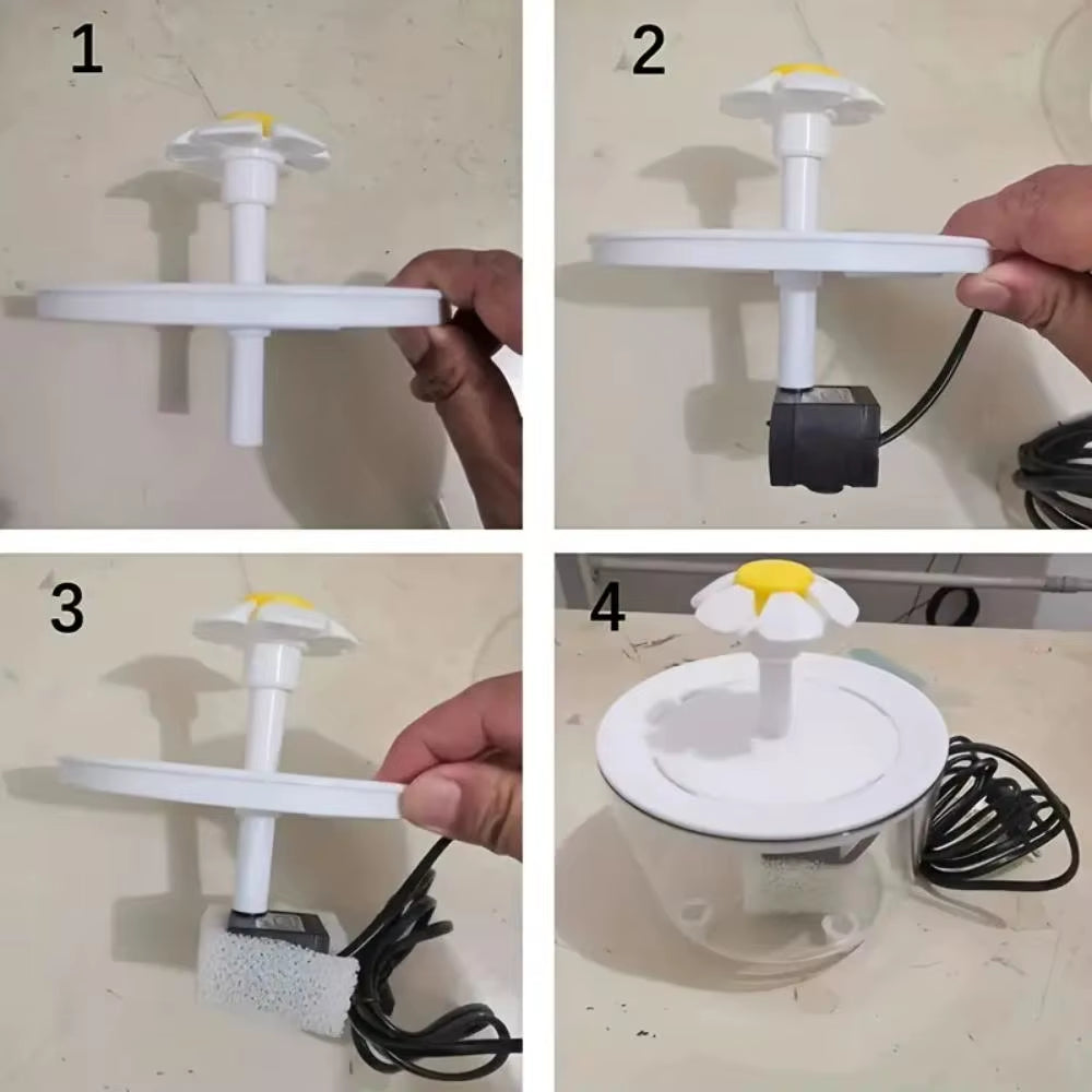 Automatic Pet Water Fountain with USB Filtered Recirculation System - 1200ml Silent Cat Drinking Bowl