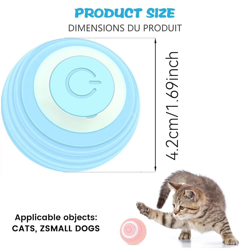 Electric Interactive Rolling Ball Toy for Cats - Smart Automatic Rotating Game Accessory