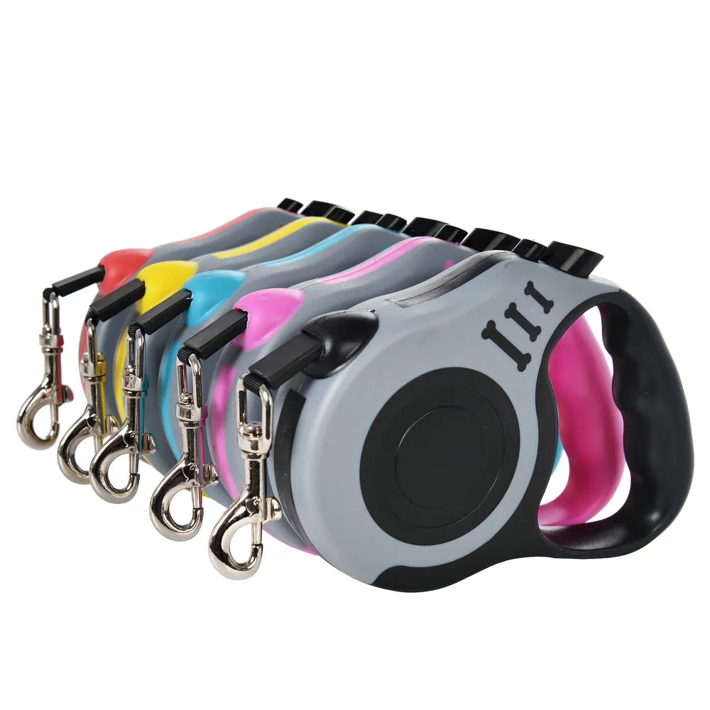3M 5M Automatic Retractable Dog Leash for Small Dogs and Cats - Durable Nylon Lead for Outdoor Travel, Walking, and Hiking
